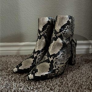 Marc Fisher Snakeskin Ankle Boots